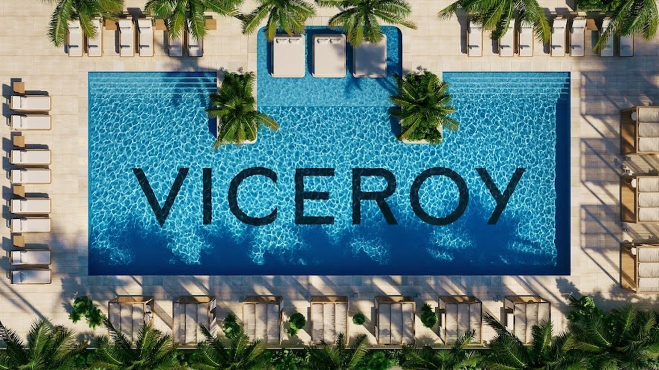 A rendering of the Viceroy Residences pool deck